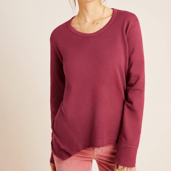 Anthropologie Edie Ruffle-Hem Sweatshirt - Picture 3 of 7